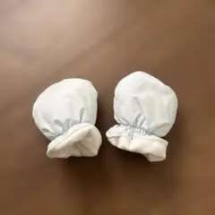赤ちゃん用水色ミトン