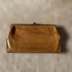 IL BISONTE がま口 長財布 レザー ブラウン