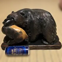 木彫り 熊の置物 特大40cm 置き台付き