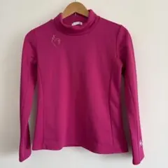 ルコック　ピンク系　ハイネック　トップス　長袖　裏起毛　Mサイズ