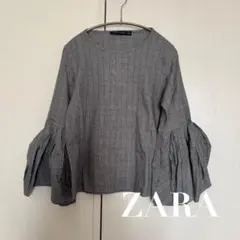 Zara チェック　長袖シャツ