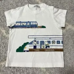 【familiar】90cm 電車イラストTシャツ