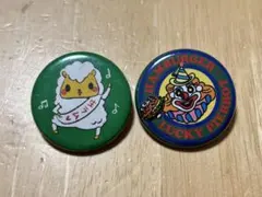 ラッキーピエロ　ジンギスカンのジンくん　缶バッチ　北海道　函館