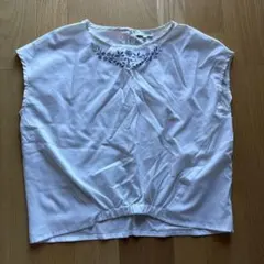 earth music&ecology ノースリーブシャツ S ホワイト