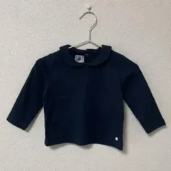 ⭐️新品未使用　プチバトー　ネイビー 襟付き長袖カットソー　 74cm⭐️