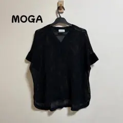 美品 MOGA カシリーコットン 透かし編みプルオーバー