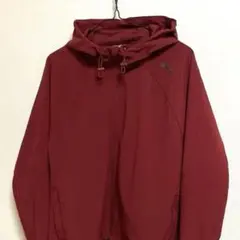 中古 レディース Ｌ　フード付 ジャケット プーマ　えんじ色 赤