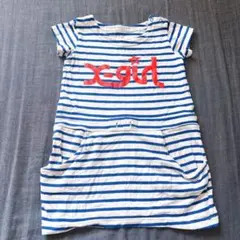 x-girl ストライプ ワンピース 80cm 半袖