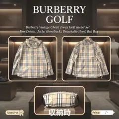 入手困難 バーバリーゴルフ 2WAY ジャケット ノバチェック 収納可能のサムネイル