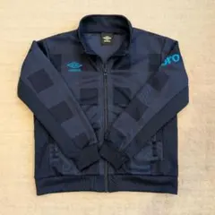 umbro アンブロ ジャケット 130cm ジャージ チェック柄 ネイビー