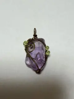アメジスト ワイヤーペンダント 原石