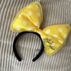 ミニーマウス 水玉リボンカチューシャ　ディズニー