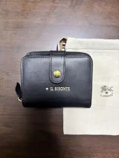 IL BISONTE イルビゾンテ 二つ折り財布 ブラック レザー　本革