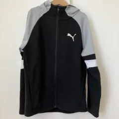 PUMA パーカー 150サイズ ブラック/グレー