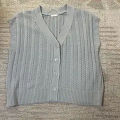 GU レディース 水色 ベスト トップス