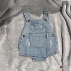 ベビー デニム ロンパース オーバーオール