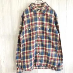 BACK NUMBER バックナンバー チェック柄 長袖 ネルシャツ Mのサムネイル