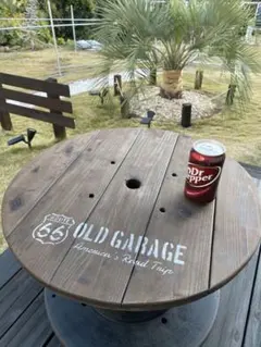 ガレージライフ　アメリカンテーブル　ビンテージ電線ドラムテーブル