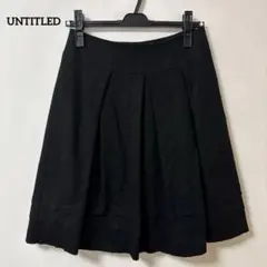 アンタイトル 【サイズ1 】プリーツスカート毛90% アンゴラ10% 裏地 黒