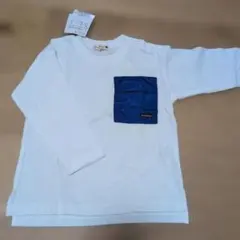 新品　白ロンT　無地　ブランシェス　90センチ