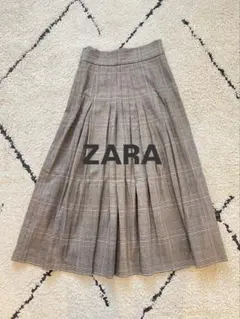 【美品】ZARA チェック柄 プリーツスカート XS