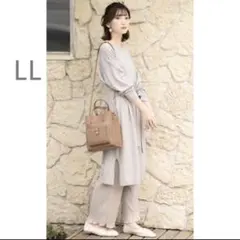 新品プチプラのあや【LL】2wayロングコーディガン♡ロングワンピース♡淡肌色♡