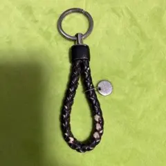 ボッテガヴェネタ レザーキーリング /ダークブラウン