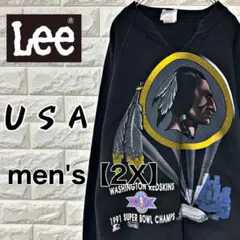 ●【Lee リー】スウェット　ヴィンテージ【メンズ2X】ブラック　H23のサムネイル