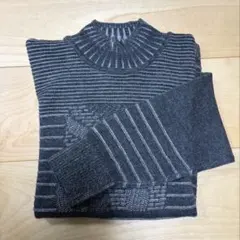 Chamois Depo 長袖ニット セーター グレー 日本製 アンゴラ入り