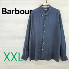 春物 薄手 バブアー＜ビッグサイズ 無地 長袖リネンシャツ＞M0593s