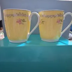 新品未使用 Tiffany & Co. 花柄マグカップ 2個セット
