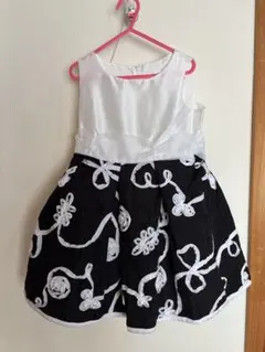 発表会ドレス 110 120 白 黒 ピアノ発表会