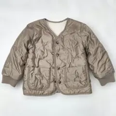 キルティング　リバーシブル　ジャケット ベージュ　もこもこ　コート　100