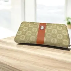 【極美品】COACH コーチ 長財布 ラウンドファスナー シグネチャー ピンク