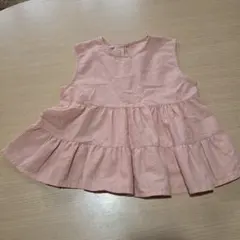 西松屋　ピンク フリル ノースリーブトップス 120