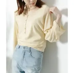 ヘンリーネックシアニットプルオーバーURBAN RESEARCH