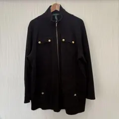 RALPH LAUREN ジャケット コットン フルジップ ブラック