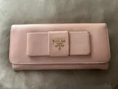 PRADA ピンク サフィアーノレザー 長財布