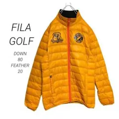 【フィラゴルフ】ダウンジャケット ライトダウン ハイネック オレンジ 防寒 軽量