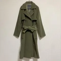 ⭐️スピックアンドスパン ロングコート カーキ イタリア製生地 カシミア混 S