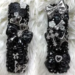 IQOS アイコス　イルマi ワンケース　デコ　ラメブラック×シルバー