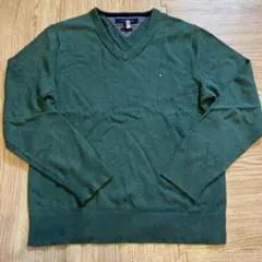 美品 トミーヒルフィガー セーター グリーン L