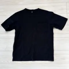 ユニクロ　オーバーサイズポケツキTシャツ　5分袖　サイズS ブラック黒　半袖