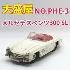 萬代屋【オースチン ヒーレー100SXクーペ橙オープン】ブリキtin car箱