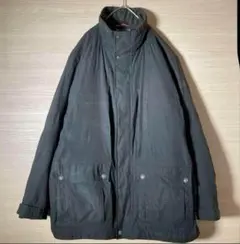 【古着好き必見】 ボア ロングジャケット XL カーキ 刺繍 ヴィンテージ 古着