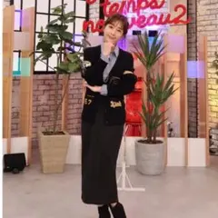 美品 ポロラルフローレン 田中みな実着用 刺繍ワッペン カーディガン ニット