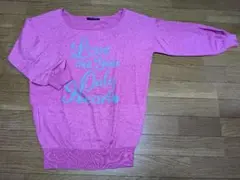 INGNI ピンク メッセージプリント セーター Mサイズ