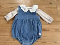 日曜日まで値下げ【918】バースデイのベージュ襟付きカバーオール