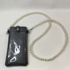 AnkRouge パールチェーン スマホショルダーバッグ ブラックのサムネイル