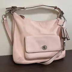コーチ レザー 本革 ワンショルダー 2way ピンク　レガシーコートニー